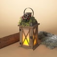 thumbnail image 2 of Gerson 11.81 in. One Mantle Metal/Wood Fire Glow Multicolored Lantern, 2 of 2