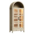 thumbnail image 2 of 71" Tall Arched Kitchen Pantry Cabinet with LED Lights, Adjustable Shelves, 2 of 7