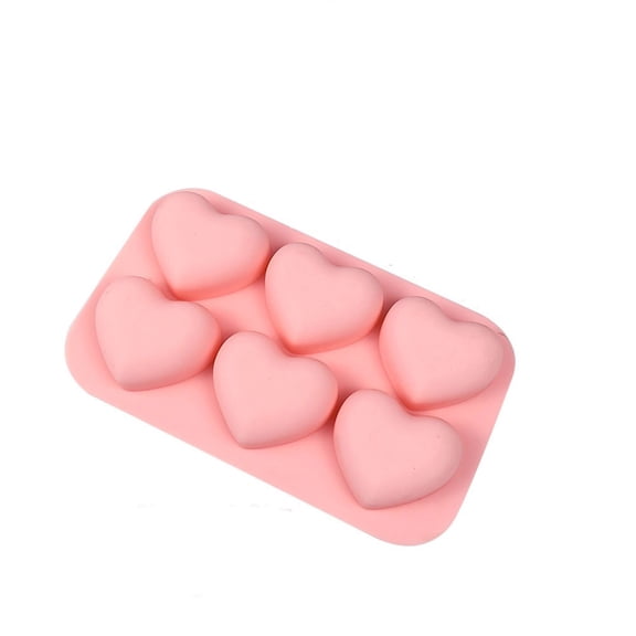 Clearance Under $1.66! 1 Pack Silicone Heart-Shaped Chocolate Candy Mold for Baking and DIY Crafts (Red)