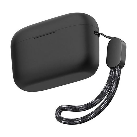 Fall Prevention Silicone Anti-fingerprint Shockproof Earphone Case Wireless Earphone Accessories Earbuds Protective Cover Bluetooth Headphone Box Sleeve BLACK