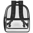 thumbnail image 2 of USPECLARE - Mochila transparente aprobada por el estadio 12 x 6 x 12, bolsa transparente a prueba de agua para conciertos, trabajo, eventos deportivos, Negro -, Small, 2 of 5