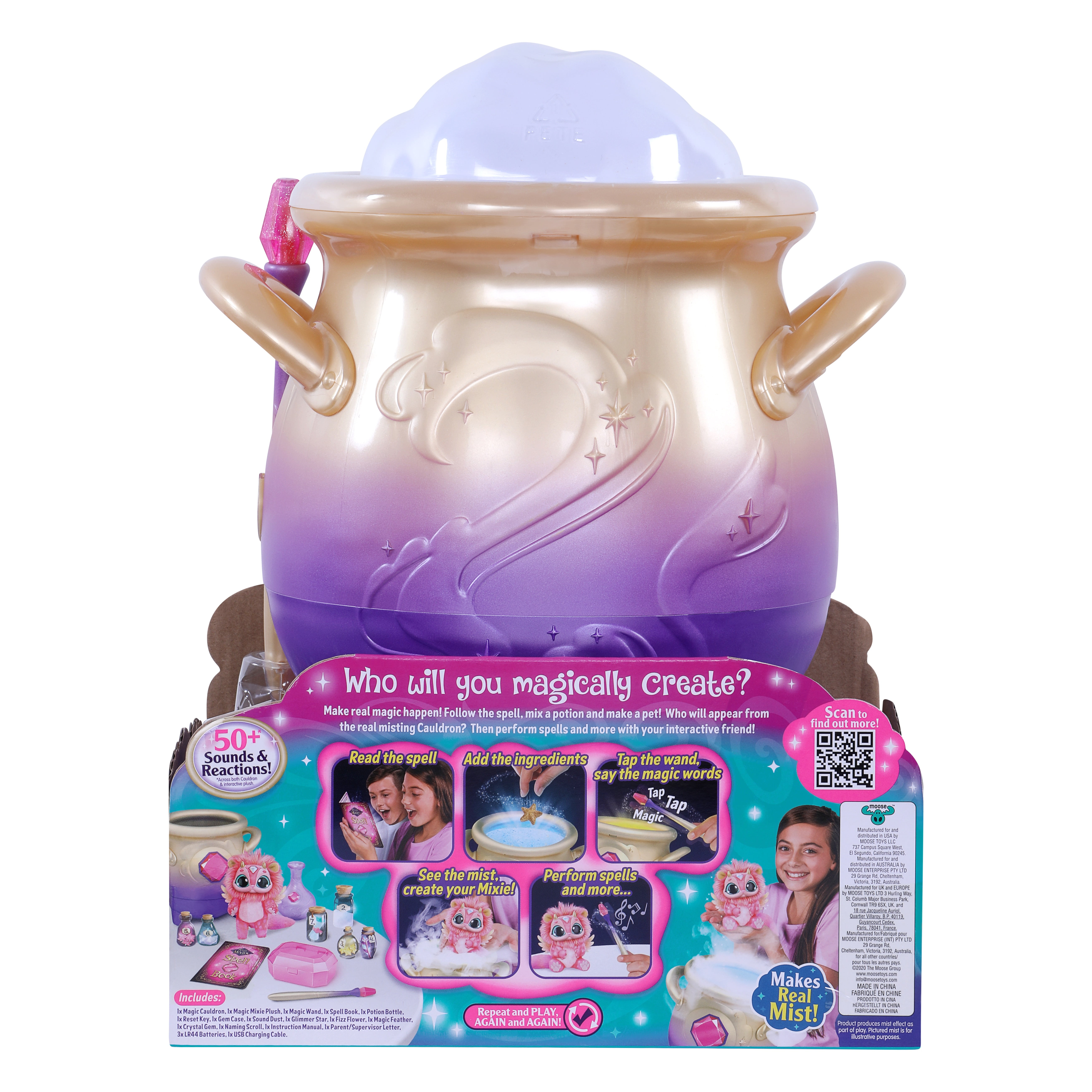 Magic Mixies Magical Misting Cauldron with Interactive Pink Toy 