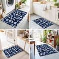 thumbnail image 4 of Entryway Rug 2'x3', Navy Blue Coastal Kitchen Runner Rugs Non-Slip Carpet Mats, Summer Beach Shell Conch Bedside Rugs Runners Washable Floor Carpet for Bathroom Laundry Room, 4 of 8