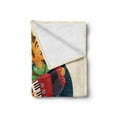 thumbnail image 2 of Music Soft Flannel Fleece Blanket, Cheerful Poor Peasant with Plaid Shirt and Patched Pants Playing Accordion in Night, Cozy Plush for Indoor and Outdoor Use, 50" x 70", Multicolor, by Ambesonne, 2 of 6
