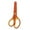 Orange, variant on Stainless-Steel Scissors with Built-In Ruler – Safety Scissors, Ergonomic Grip, Lock Feature & Protective Rubber Case, Multi-Functional Craft Tool for Office & Home,Orange,5.75x2.56"