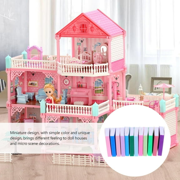 GOOHOCHY 12PCS Miniature Dollhouse Book Models Mini Tiny Blank Notebook Toy Mini House Opening Books Ornament for Dollhouse Bookshelf Decoration