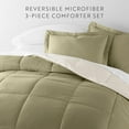 thumbnail image 3 of All Season Reversible Comforter Set Breathable Cool in Sage Green & Ivory Twin/Twin XL Size Bedding by Comfort Canopy, 3 of 19