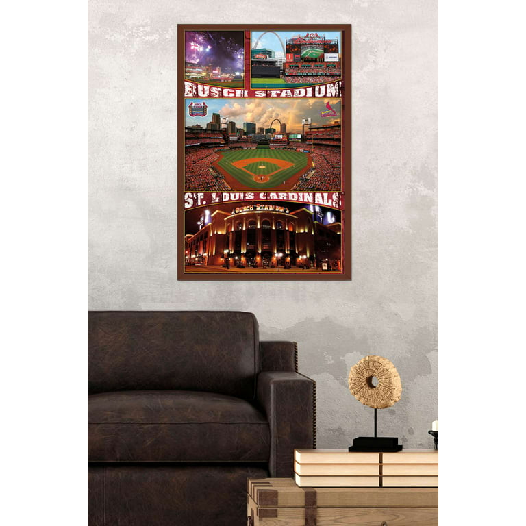 St Louis Cardinals Busch Stadium Poster Framed Room Decor 