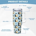 thumbnail image 5 of Disketp FUNNY CAT IS DRINKING WATER for 40 OZ Stainless Steel with Handle Lid Straw for Women Men Birthday Presents, 5 of 8