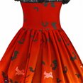 thumbnail image 2 of KAWELL Girls Halloween Outfit Lace Pumpkin Ghost Fancy Costume Halloween Dress, 2 of 6