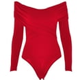 thumbnail image 2 of Pyhlmscde Women's Off The Shoulder Long Sleeve Bodysuit, Jumpsuits for Women, Two Piece Sets for Women Summer, Bodysuits for Women, 2 of 6