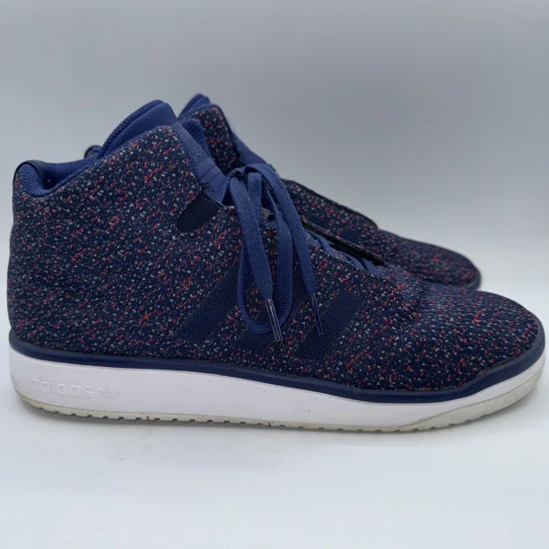 Ad-id-as Mens Veritas Mid Weave Shoes Size 9.5 Dark Blue Speckled Casual Athletic
