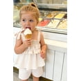 thumbnail image 4 of Happy Town Infant Baby Girl Clothes Ruffle Sleeveless Shirt and Shorts Set Toddler Girl Casual Outfits, 4 of 8