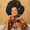Afro Woman With Wine In Bathtub, variant on UXIEQU Bluebell Floral Canvas Wall Art Print 15.75x11.81 Inches