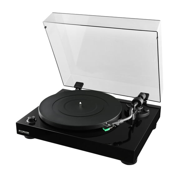Fluance RT81 Elite High Fidelity Vinyl Turntable Record Player with Audio Technica AT95E Cartridge, Belt Drive, Built-in Preamp, Adjustable Counterweight, High Mass MDF Wood Plinth - Piano Black