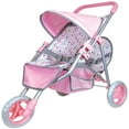 thumbnail image 4 of Lissi: 11" Twin Baby Dolls & Jogger Set - Pink & Blue Animal Outfits - 2 Seat Foldable Stroller, Storage Basket, Lightweight, Roleplay Toy, Kids 3+, 4 of 6