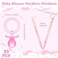 thumbnail image 3 of 36 piezas de chupete de baby shower para niñas, chupetes de acrílico para bebés, s de fiesta, chupetes de plástico para baby shower, juego de lindos chupetes para deción de mesa de fiesta (rosa), 3 of 5