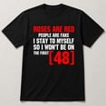 thumbnail image 3 of Roses Are Red People Are Fake Graphic T-Shirt, Unisex Classic Fit Tee, 3 of 9