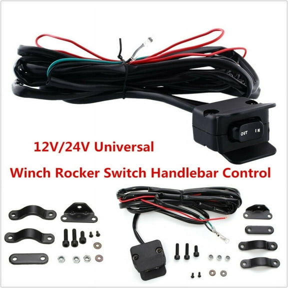 Universal 3 Meter Quad UTV ATV Winch Rocker Switch Handlebar Control for WARN