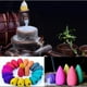 thumbnail image 1 of Xihbxyly 40 Conos de Incienso con Aromas Florales Mixtos, Polvo de Madera Natural, Aromaterapia Relajante, Ideal para Meditación, Yoga, Oficina y Estudio, Color Aleatorio, 10 Minutos de Duración., 1 of 6