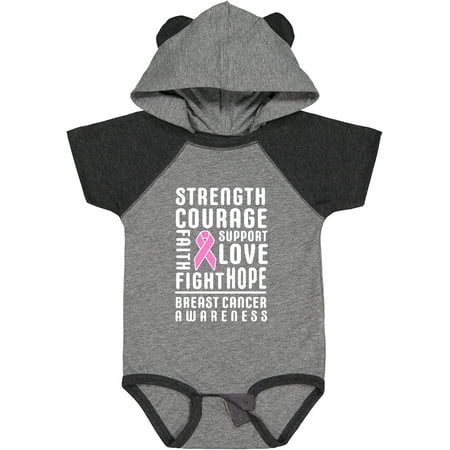 

Inktastic Breast Cancer Awareness Strenght Courage Support Love Gift Baby Boy or Baby Girl Bodysuit