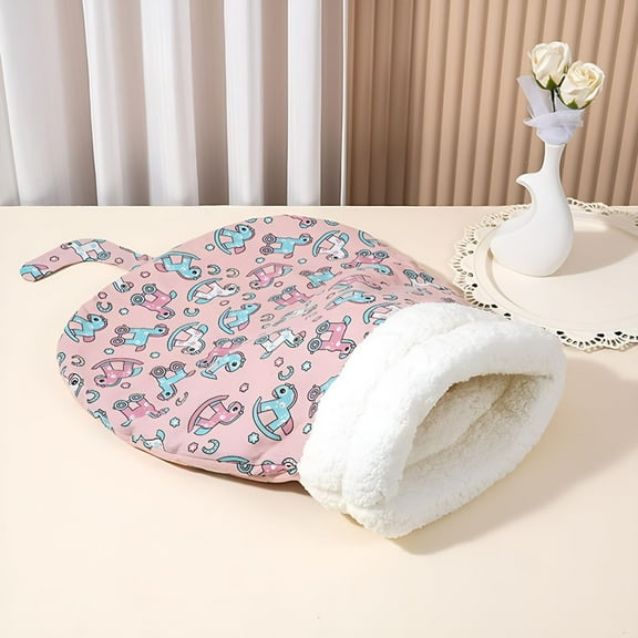 LAMIRO Cat Sleeping Bag Self Warming Cat Bed Cat Sleeping Bag for Indoor Cats Soft Plush Large Cat Sack for Winter Cosy Cat Bed Cave Sleeping Bag for Cats (A05 35 * 45)