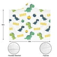 thumbnail image 3 of Wearable Blanket,White Cartoon Dinosaurs Pumpkins Pattern Hooded Wearable Flannel Blanket for Adults & Teens,Winter Poncho Shawl Wrap Cape Cozy Anti-Pill,50"x60", 3 of 5