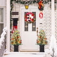 thumbnail image 7 of Historyli 3ft Christmas Tree,Artificial Christmas Tree with Vintage Potted Base,Flocked Snow 78 Warm White LED Lights Red Berries,Festival Decoration Xmas Holiday Decor for Home,Green 4, 7 of 7