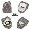 thumbnail image 5 of FORMRS Mini Backpack Purse for Women Quilted Travel Daypack Casual Shoulder Bag, Blue Floral Horses Pattern, 5 of 7