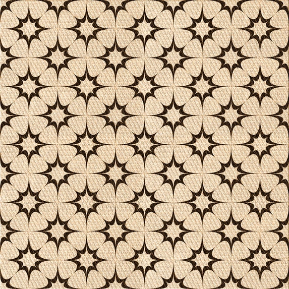 Ahgly Company Indoor Square Patterned Light Brown Area Rugs, 5' Square