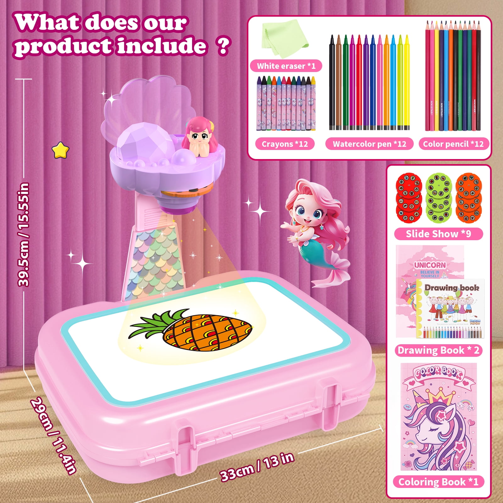 Drawing Projector Arts and Crafts Kit for Kids 3+
