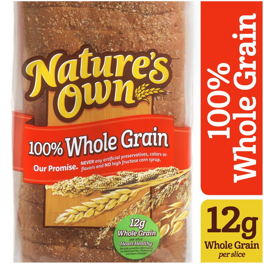 Nature's Own 100 Whole Grain Bread Loaf, 20 oz, 22 Count