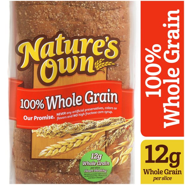Nature's Own 100 Whole Grain Bread Loaf, 20 oz, 22 Count
