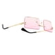 thumbnail image 4 of Gafas de sol rectangulares sin montura, elegantes, hermosas, cómodas, con protección UV, gafas de sol sin montura para mujer, 4 of 12