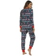 thumbnail image 3 of Topumt Christmas Women's Pajama Set Plaid Pajamas Long Sleeve Sleepwear Soft Contrast 2 Piece Lounge Sets, 3 of 5