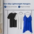 thumbnail image 4 of 10 Pcs. Velvet Hangers - Non-Slip, Sturdy, and Heavy Duty Coat Set with 360° Swivel Hook for Clothes (Grey), 4 of 4