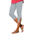 thumbnail image 2 of Mifsaly Womens Capri Leggings High Waisted Yoga Crop Pants Soft Comfortable Flattering Seamless Stretchy Athletic Capris Gray,XXL, 2 of 8