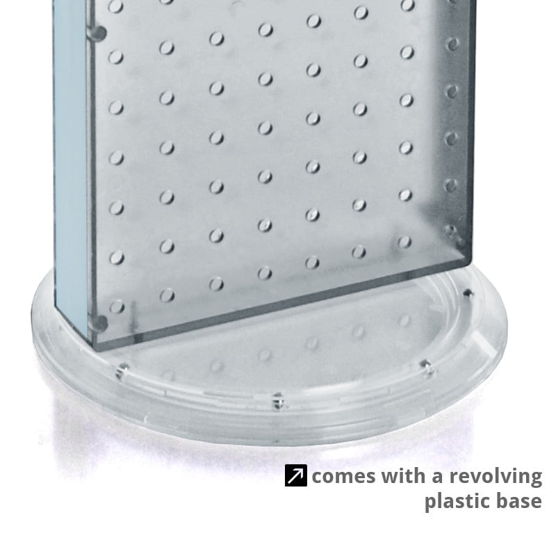 Revolving 8"W x 20.625"H Pegboard Counter Display