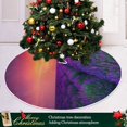 thumbnail image 6 of FMSHPON Lavender Flower Fields Xmas Christmas Tree Skirt Stand Mat for Holiday Party Decoration Indoor Outdoor 36 inches, 6 of 6