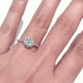 thumbnail image 3 of 1.48 CT GIA Certified Round Brilliant Diamond Dainty Halo Engagement Ring 14K Gold (G,VS), 3 of 6