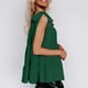 thumbnail image 2 of Camiseta sin mangas para mujer, con un solo hombro, dobladillo con volantes, tipo suelto, Top informal de verano, verde L, 2 of 7