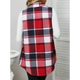 thumbnail image 3 of Cuteduck Womens Sleeveless Plaid Vest Wool Blazer Jackets Cardigan Outerwear Fall Winter Tops S-2XL, 3 of 10