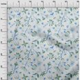 thumbnail image 3 of oneOone Cotton Poplin Blue Fabric Florals Craft Projects Decor Fabric Printed By The Yard 56 Inch Wide, 3 of 4