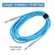 thumbnail image 2 of 1 PCS Cable de instrumento para guitarra de 20 pies 1/4 pulgada a 1/4 pulgada recto 6.35mm cable de interconexión de audio trenzado azul, 2 of 6