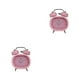 thumbnail image 1 of Reloj despertador Injueey sin garrapatas para dormitorio espejo de cristal campana redonda doble, 1 of 6