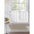 thumbnail image 3 of Half Window Curtain 36 Inches Long, Pure White Window Treatment Curtain Drapes, Simple Solid Color Small Tier Curtains for Bathroom Over Sink, 27.5"x36", 2 Panels, 3 of 7