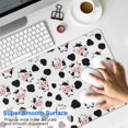 thumbnail image 4 of Long Mouse Pads for Desk,White Cow Spot Pattern Desk Mats on Top Of Desks, Desk Mouse Pad Extra Large with 3mm Non-Slip Base and Stitched Edge for Gaming,Office,Work,Home 35.4"x15.7", 4 of 6