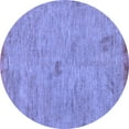 thumbnail image 1 of Ahgly Company Machine Washable Indoor Round Abstract Blue Modern Area Rugs, 6' Round, 1 of 4