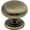 Brushed Antique Brass, variant on Elements Florence Knob, 2980SBZ, Satin Bronze
