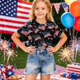 thumbnail image 6 of CCRFTGI American Flag Shirts for Kids Boys Girls Size 10-12 Patriotic 4th Of July Cute Tops American Flag Stars Outfits Red White and Blue Summer Shirts Festival T-Shirts Black 11-12 Years, 6 of 6